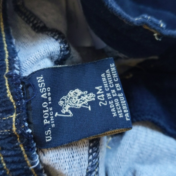 u.s. polo assn. stretch knit denim look jeggings 24 months baby girl - Picture 2 of 9